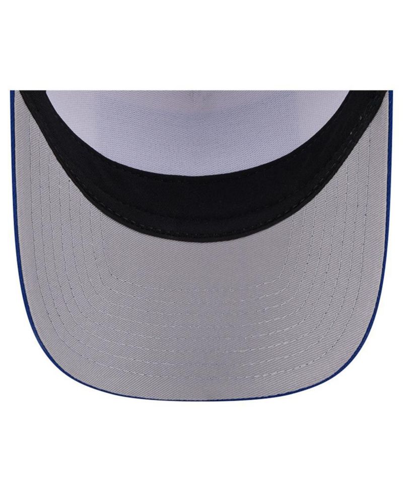Men's Stone/Royal Chicago Cubs Text A-Frame Trucker 9FORTY Hat