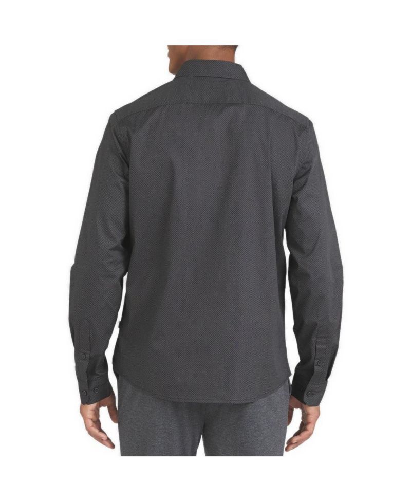 Men's Foster Long-Sleeve Point-Collar Printed Shirt