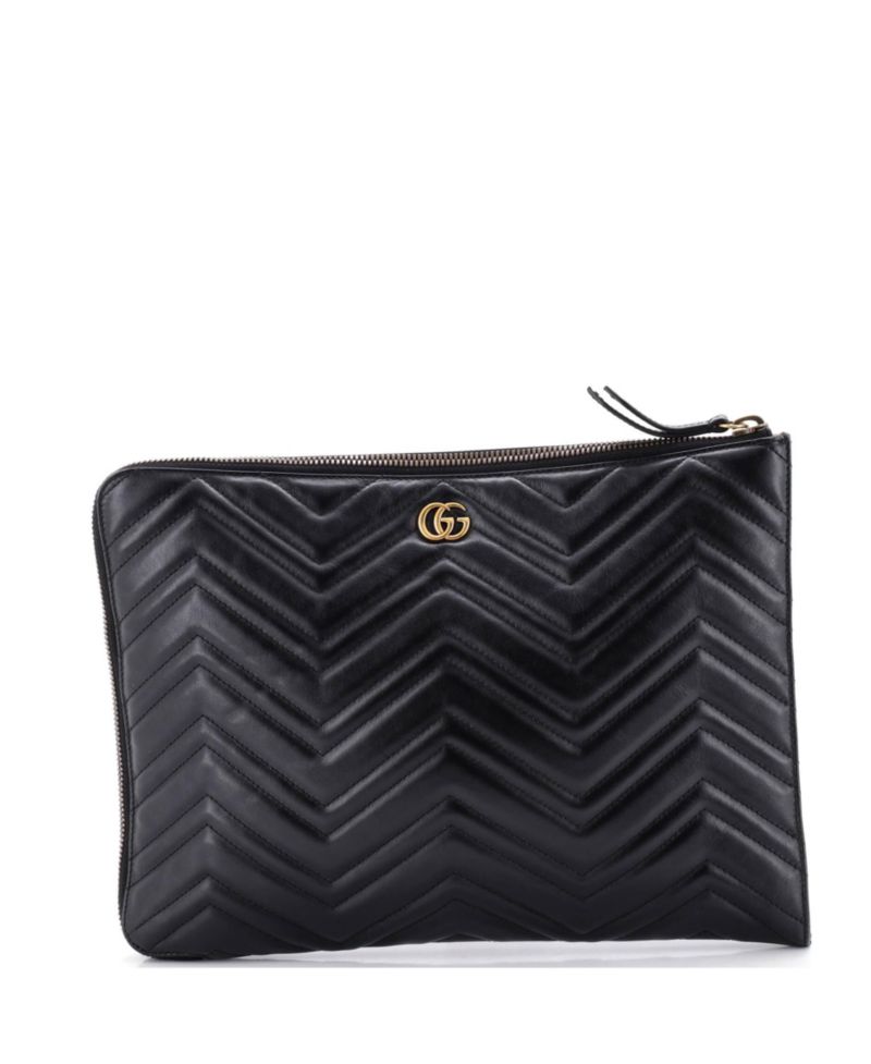 GG Marmont Matelasse Portfolio Clutch