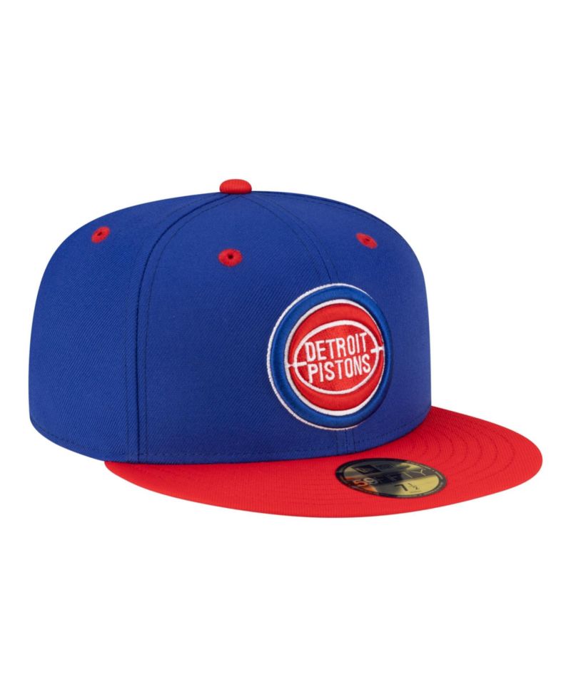 Men's Blue/Red Detroit Pistons 80s Throwback 59FIFTY Fitted Hat