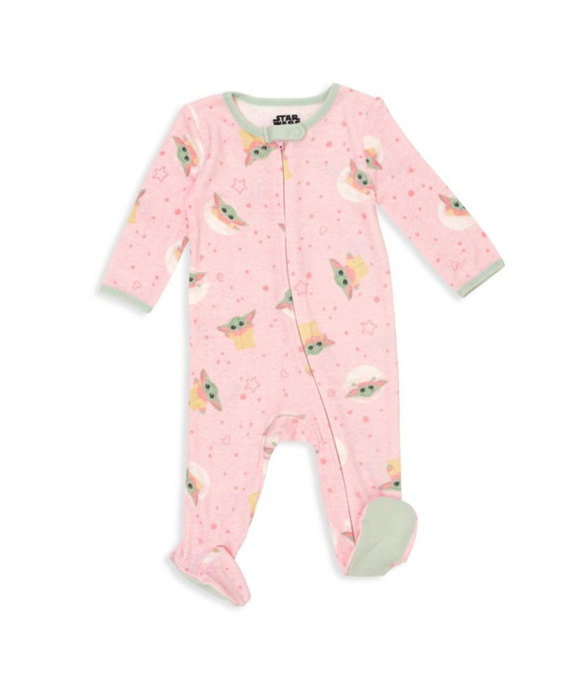 Baby Girls The Mandalorian Grogu 2-Pack Footed One Piece Sleep N' Play