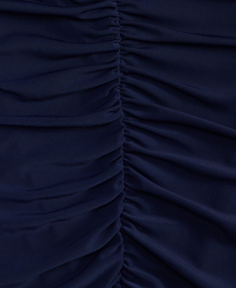 Juniors' Shirred-Back Tie-Strap Long Dress