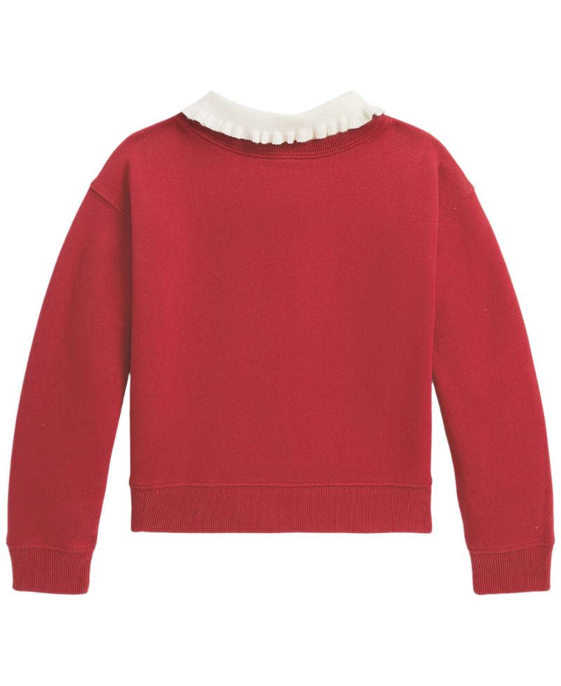 Girls' 2T-6X Collared Fleece Sweatshirt