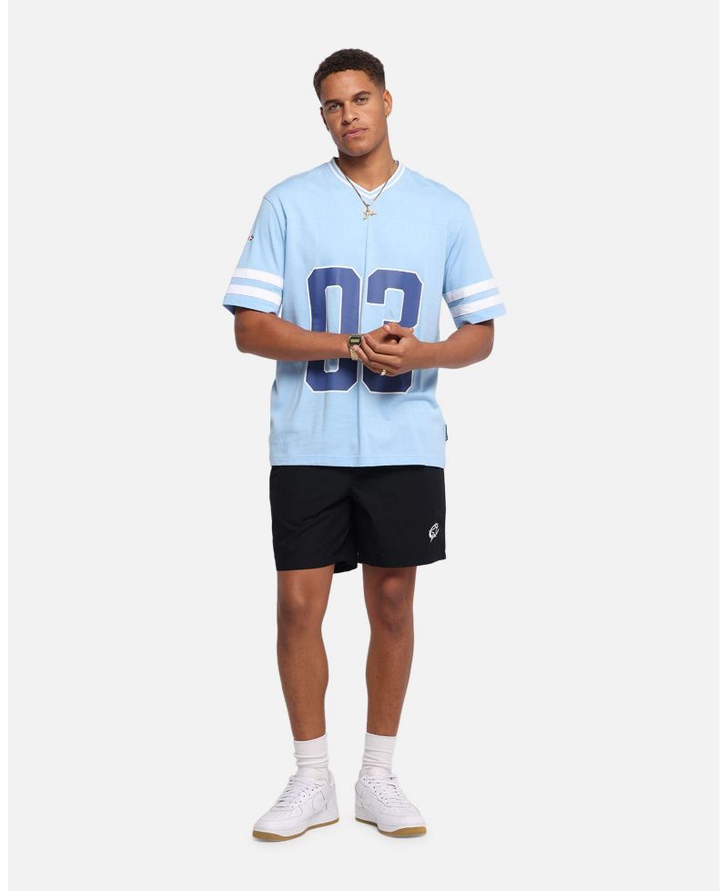Men's Rose Football T-Shirt - Light Blue L