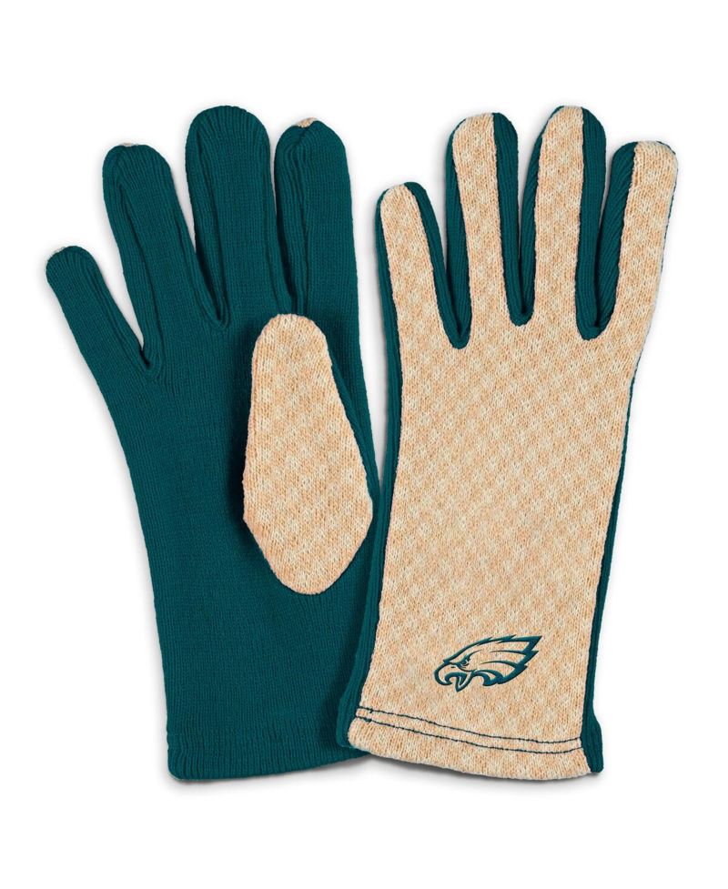 Women's Tan Philadelphia Eagles Tonal Scarf Glove Set