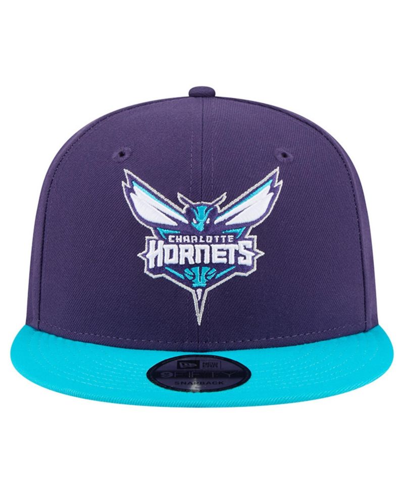 Men's Purple Charlotte Hornets Two-Tone 9FIFTY Snapback Hat