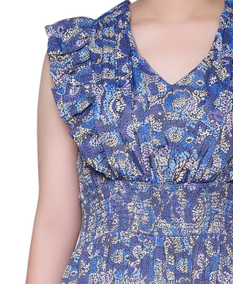 Petite Flutter Sleeve Midi Dress
