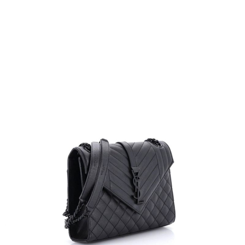 Medium Classic Monogram Envelope Satchel Mixed Matelasse Leather