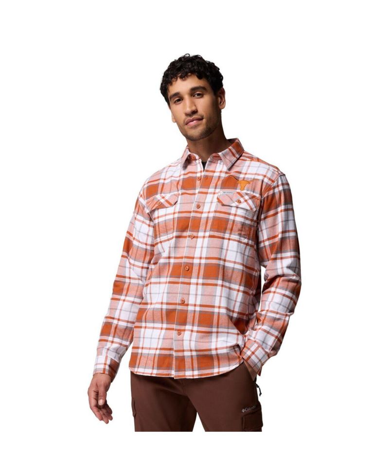Men's Texas Orange Texas Longhorns Omni-Wick Flannel Long Sleeve Button-Up Shirt