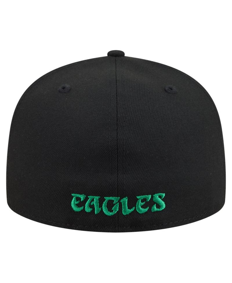 Men's Black Philadelphia Eagles 59FIFTY Fitted Hat