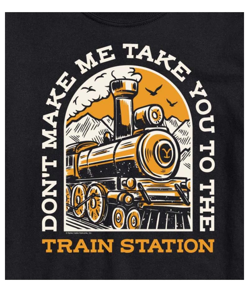Hybrid Apparel Dont Make Me Take You Train Station Men's Short Sleeve Tee