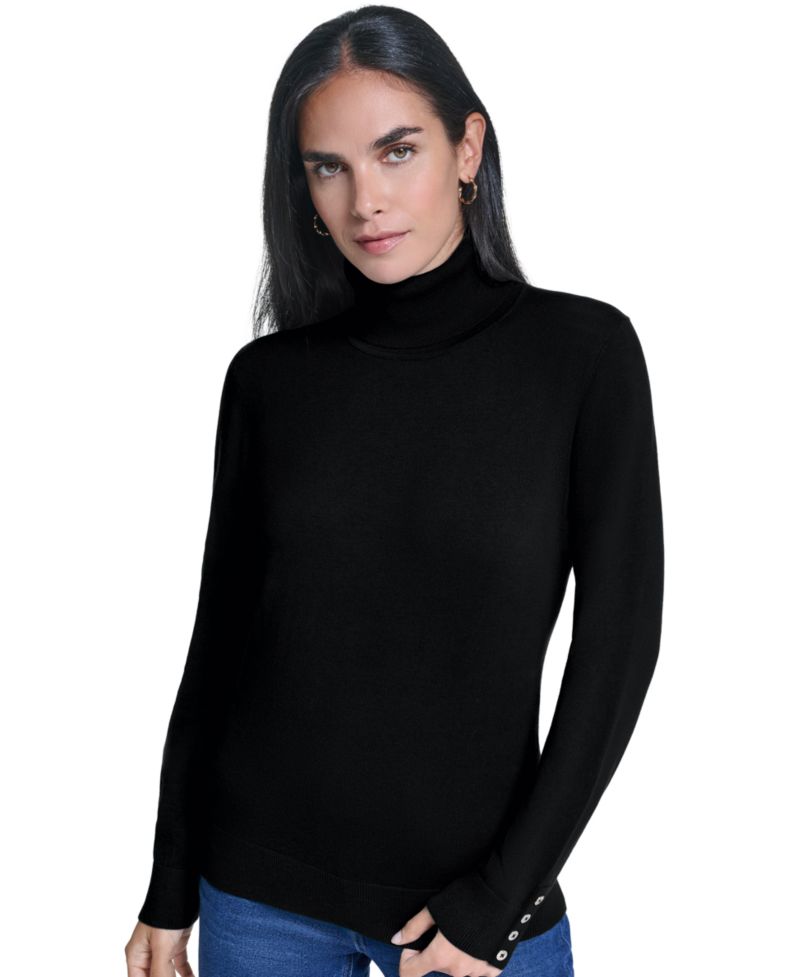 Women's Solid Long-Sleeve Turtleneck Sweater