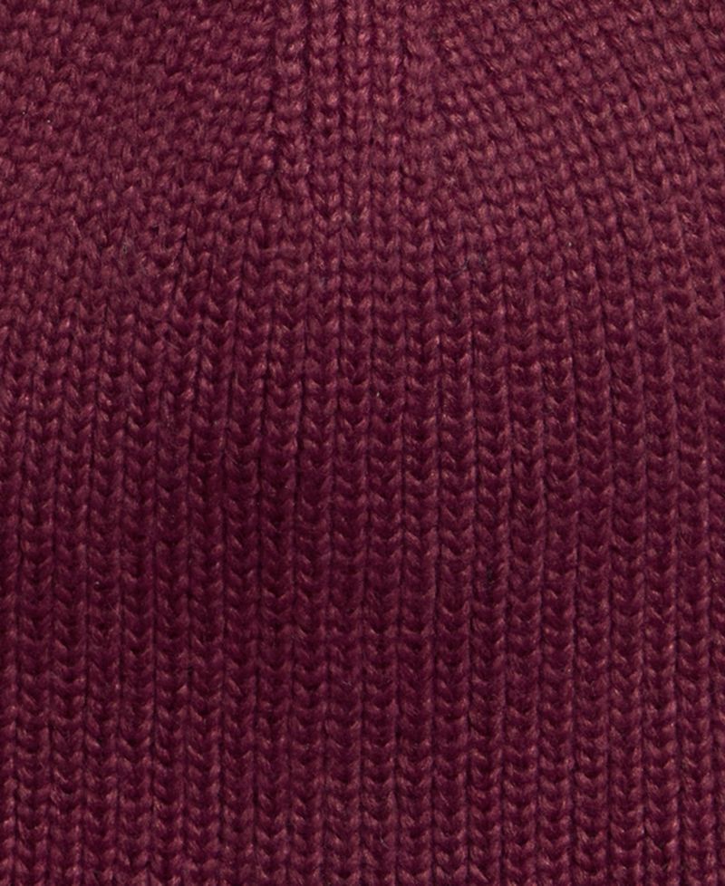Pom-Pom Rib-Knit Beanie