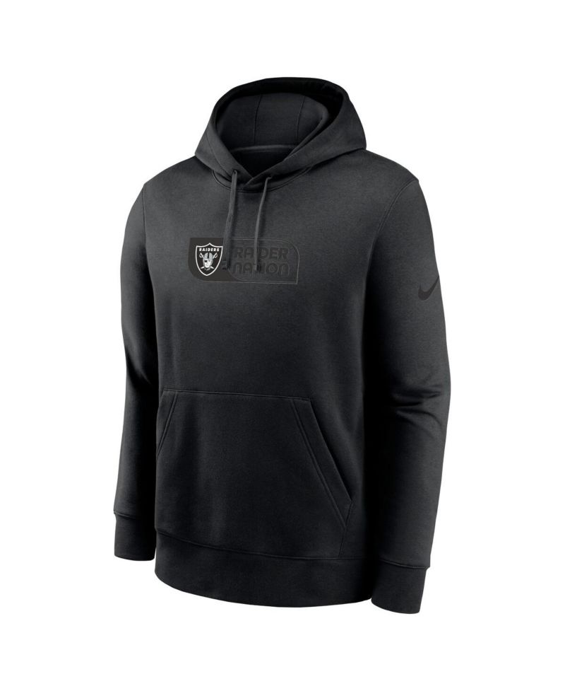 Men's Black Las Vegas Raiders Edge French Terry Club Pullover Hoodie