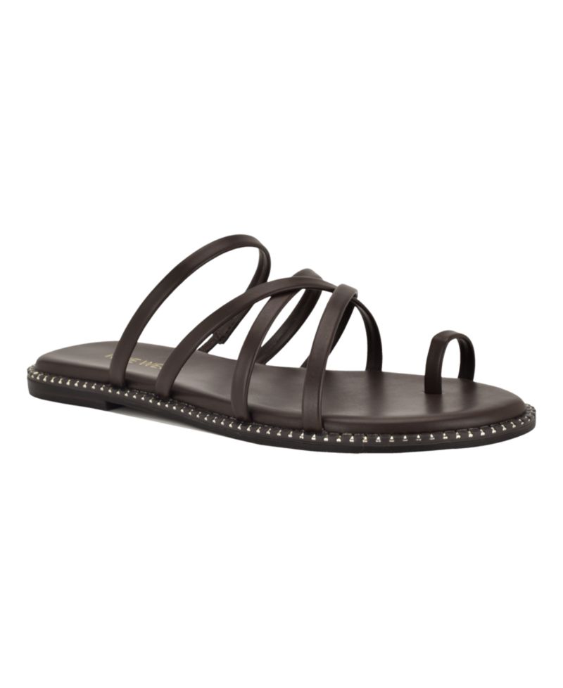 Women's Digen Strappy Toe Loop Flat Slip-On Sandals