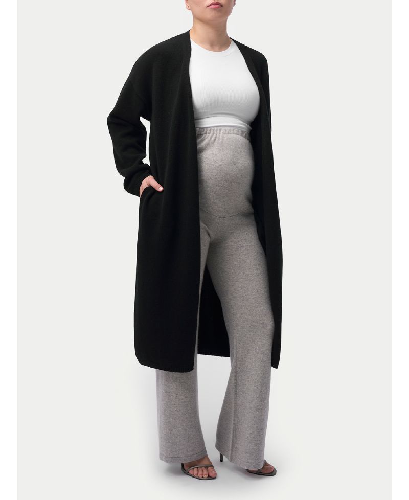 Maternity Wide-Leg Knitted Cashmere Pants