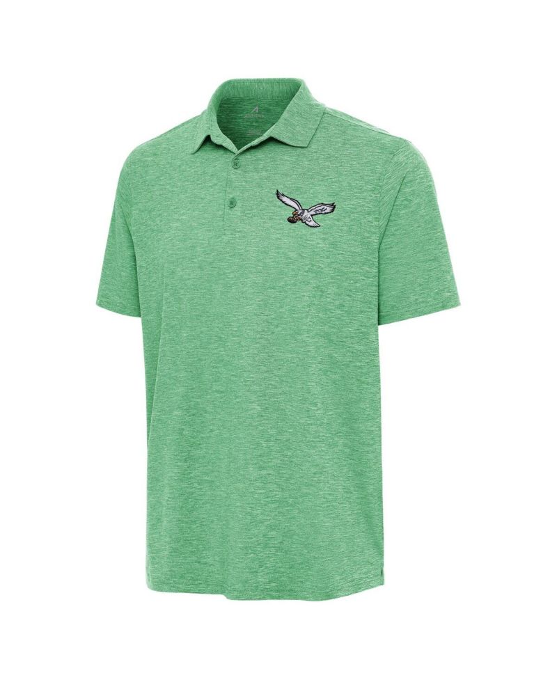 Men's Heather Kelly Green Philadelphia Eagles Par 3 Polo Shirt