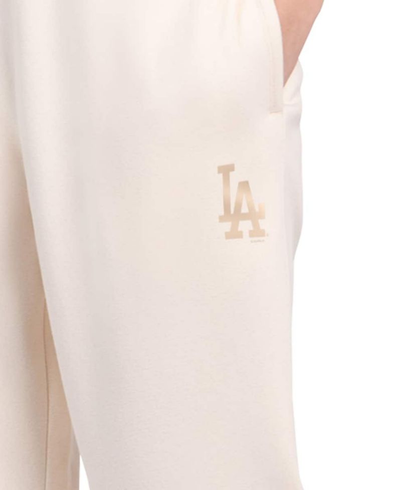 Women's Cream Los Angeles Dodgers Pastel High Waisted Fleece Pants