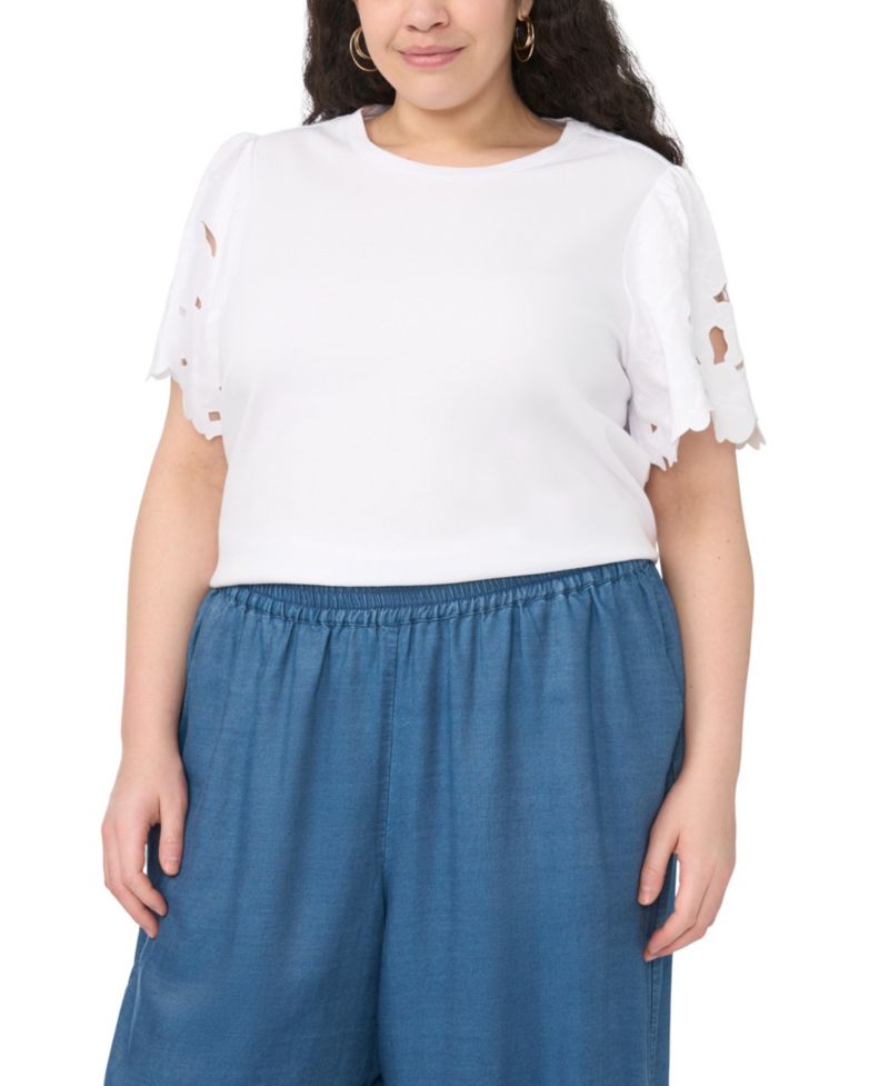 Plus Size Crewneck Pull-On Top