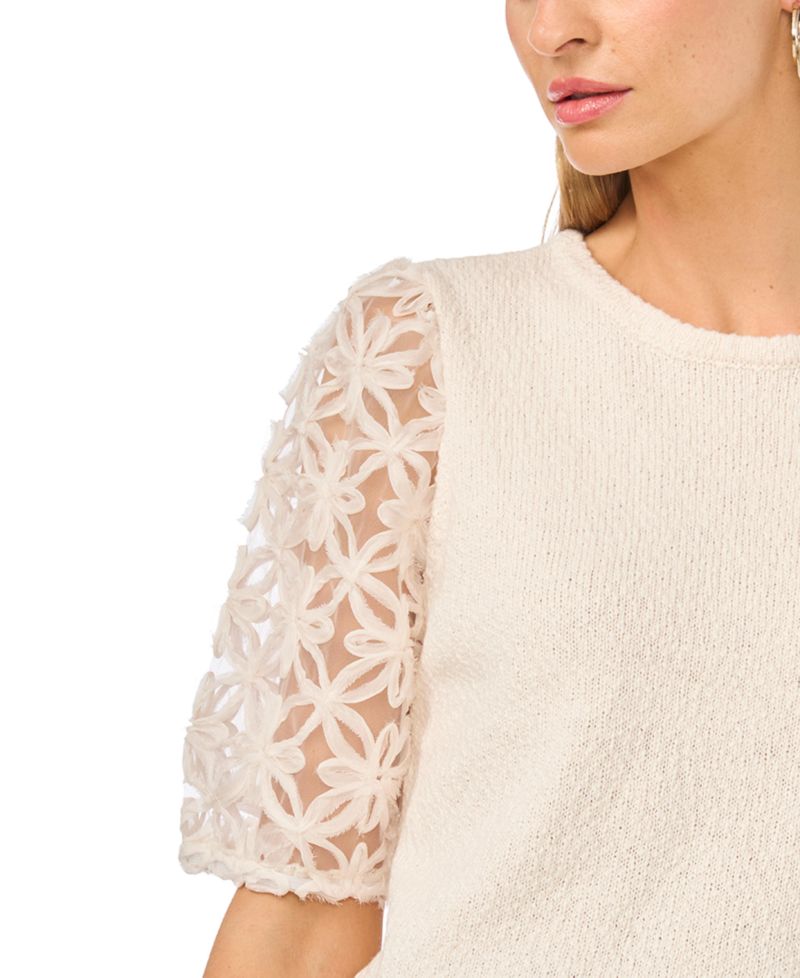 Women's Textured Crewneck Top