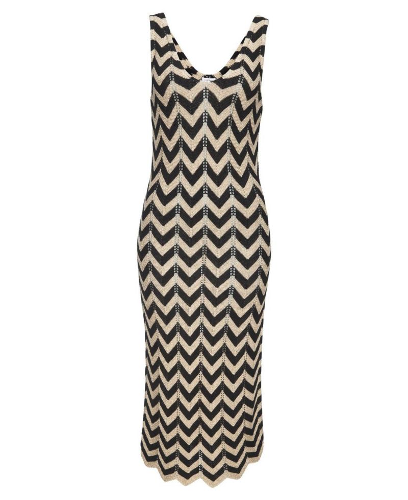 Women's Striped Chevron Midi Dress Everyday Comfort Swim Cover-Up