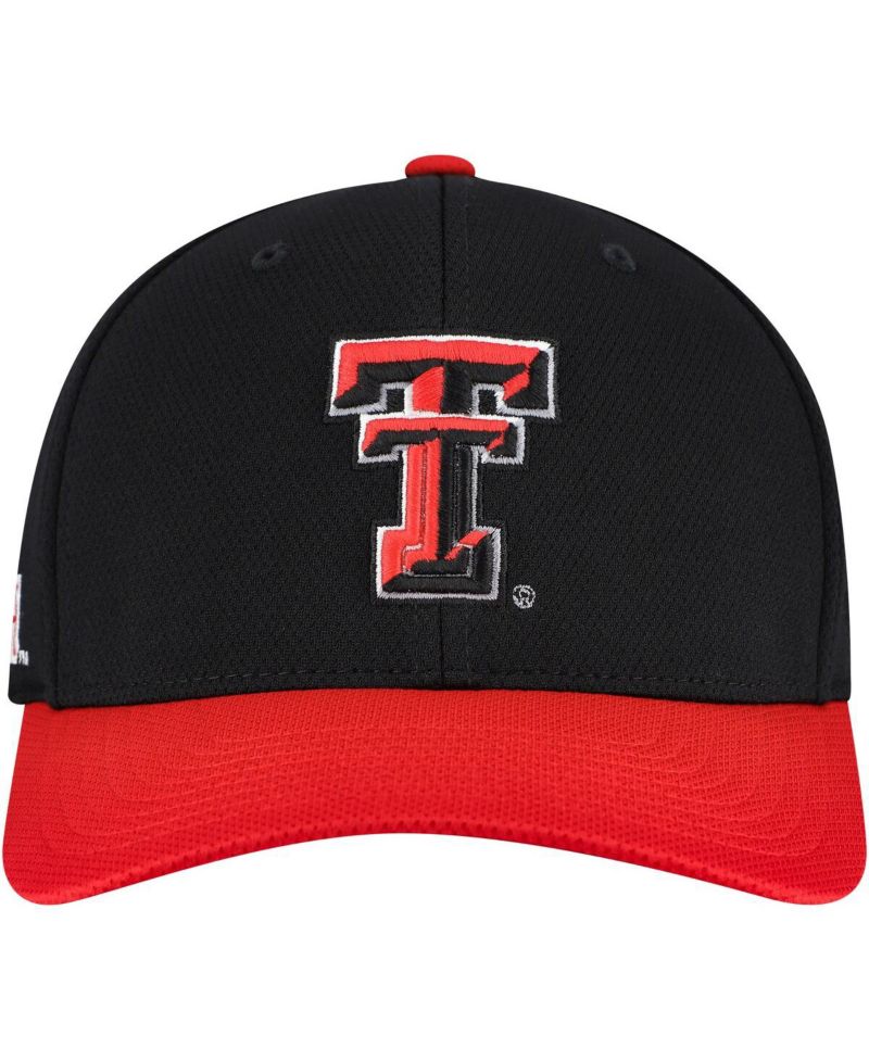 Men's Black/Red Texas Tech Red Raiders Reflex Two-Tone Flex Hat
