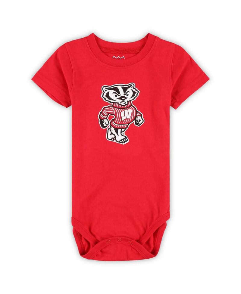 Baby Boys and Girls 3-Pack Wisconsin Badgers Bodysuit Set
