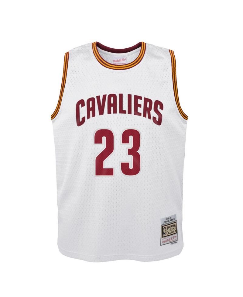 Big Boys and Girls LeBron James White Cleveland Cavaliers 2015-16 Hardwood Classics Swingman Throwback Home Jersey