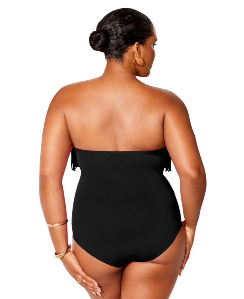 Women's Fringe Bandeau One Piece Swimsuit