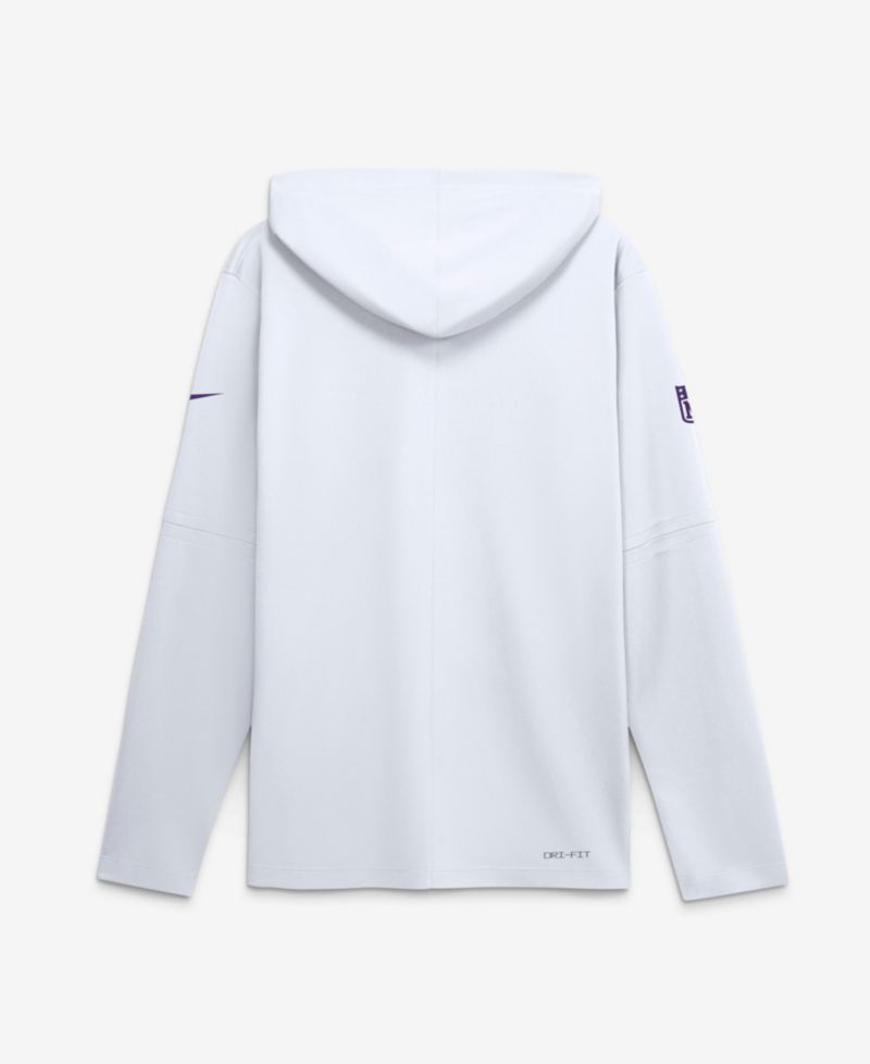 Men's White Minnesota Vikings Sideline Alternate Lightweight Long Sleeve Hooded Dri-FIT T-Shirt