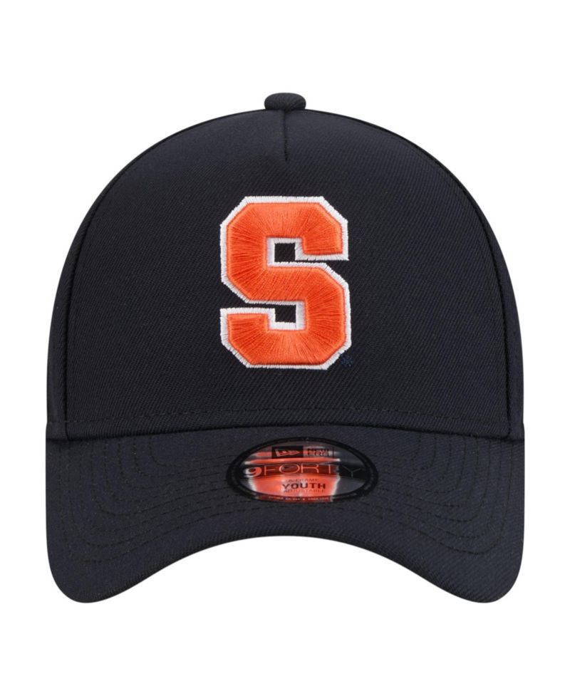 Big Boys and Girls Navy Syracuse Orange 9FORTY A-Frame Adjustable Hat