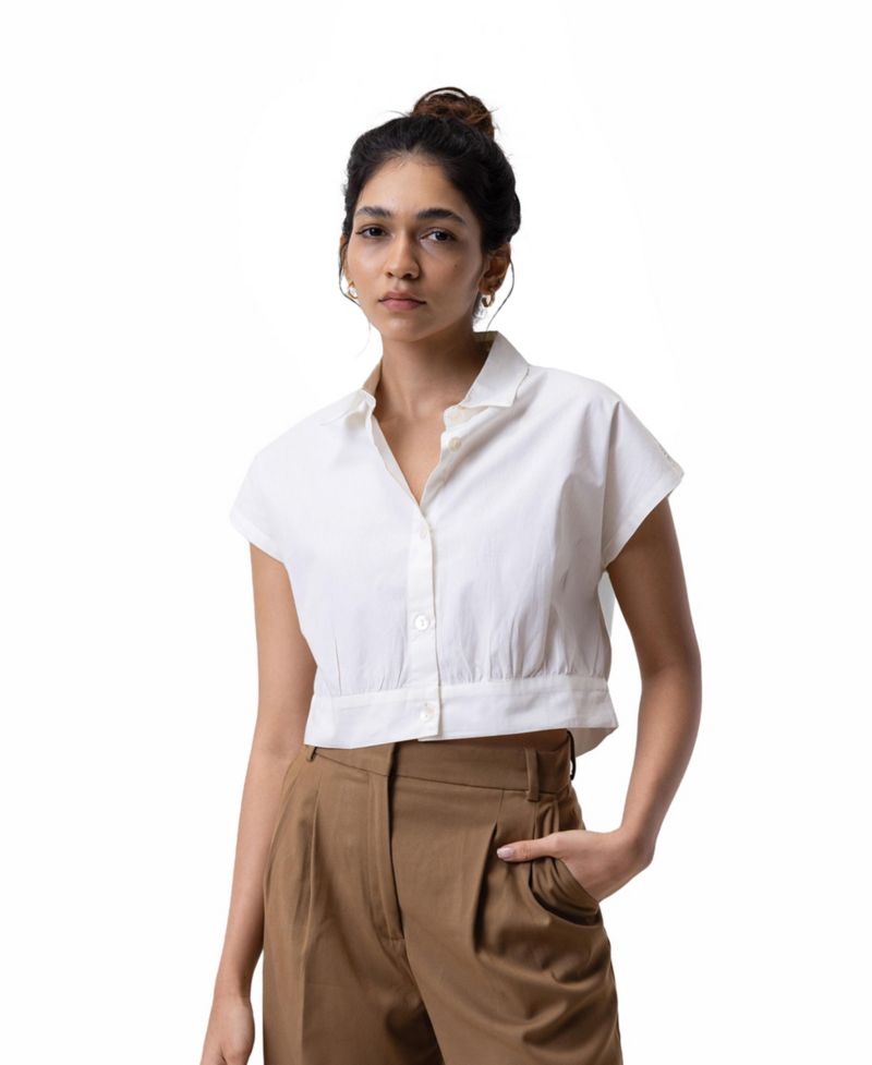 Women's Oversized Crop Shirt