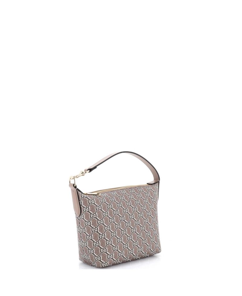 Super Mini Ophidia Zip Shoulder Bag GG Shadow Coated Canvas
