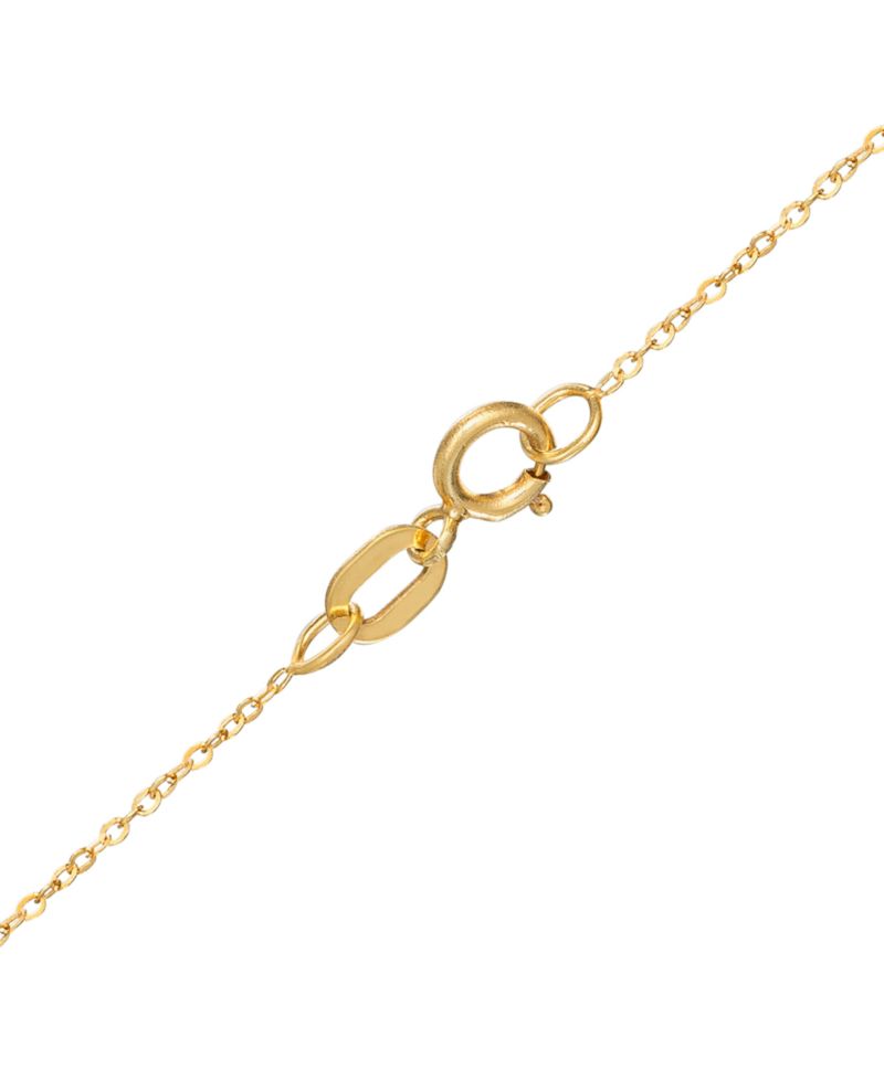 Mickey Mouse Glitter 15" Pendant Necklace in 10k Yellow Gold