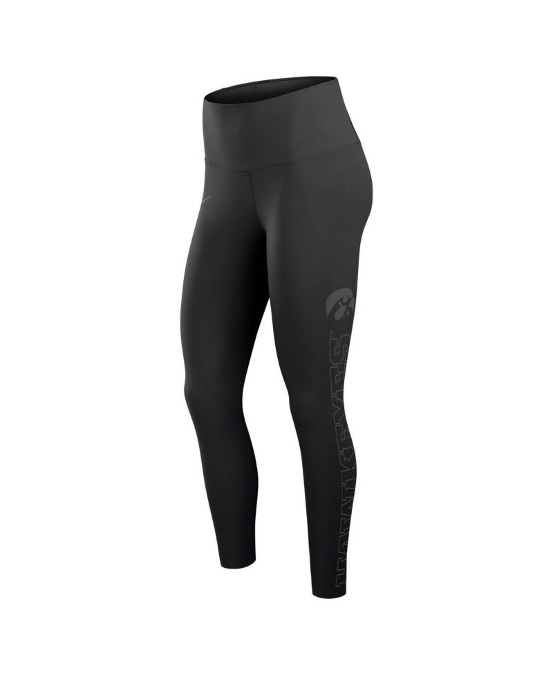 Women's Black Iowa Hawkeyes Zenvy Performance Leggings