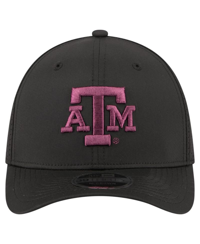Men's Black Texas A&M Aggies 39THIRTY M-Crown Stretch Hat