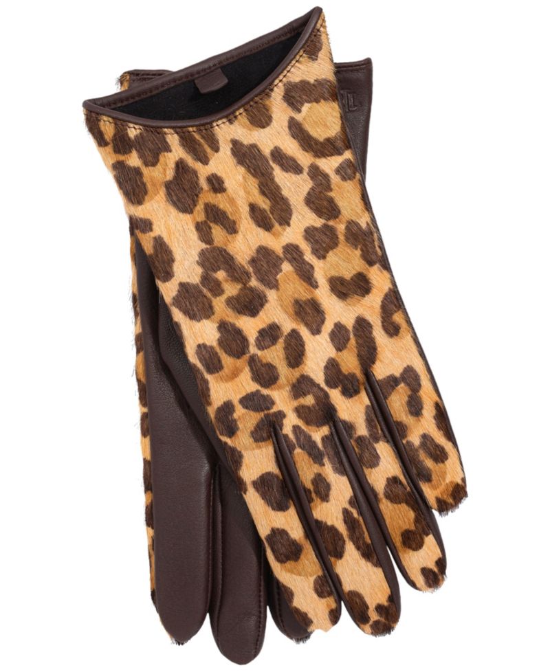 Hair Calf Ocelot Glove