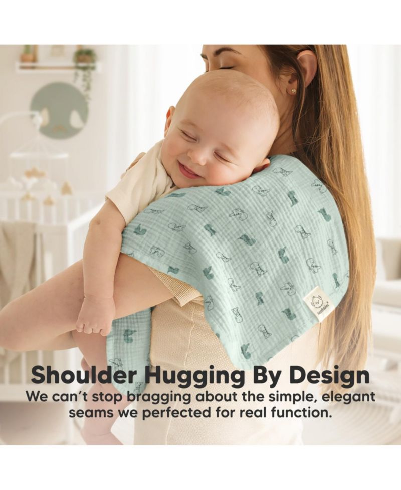 5-Pack Lyra Muslin Burp Cloths Baby Boy, Girl, Soft Cotton Muslin Burping Cloths for Newborn