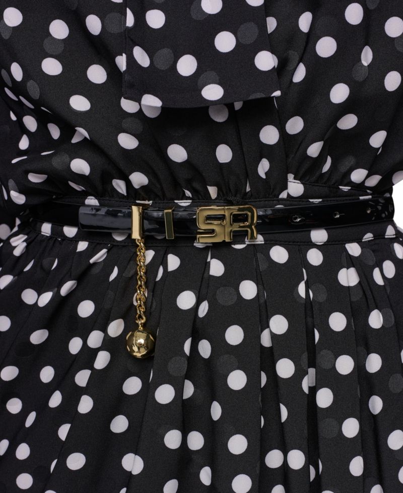 Women's V-Neck Long-Sleeve Bow Wrap Dress