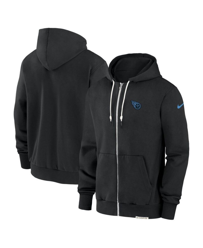 Men's Black Tennessee Titans Sideline Performance Full-Zip Hoodie Jacket
