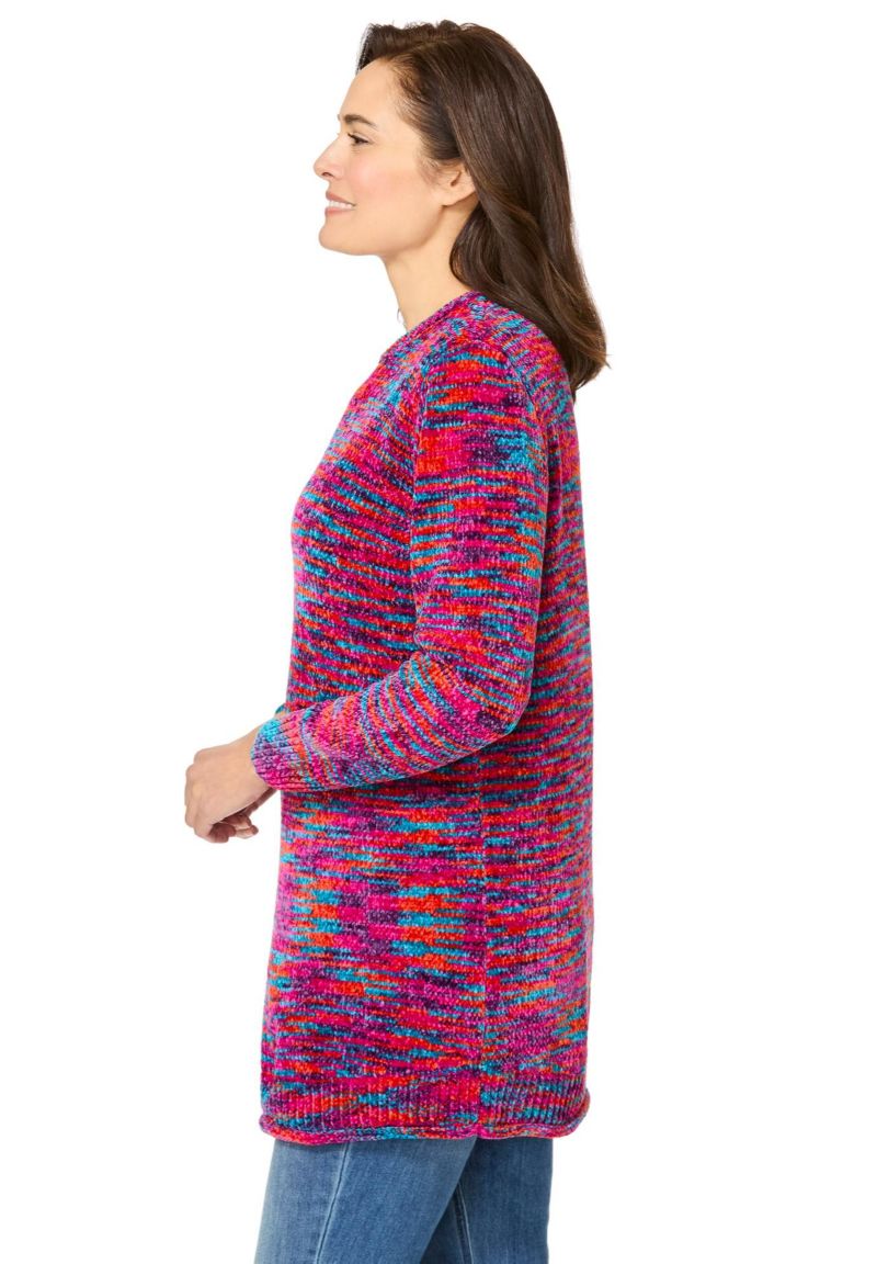 Women's Plus Size Crewneck Chenille Sweater
