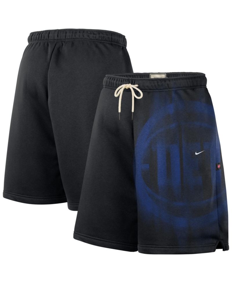 Men's Black Detroit Pistons 2026 Standard Issue Practice Icon Fleece Shorts