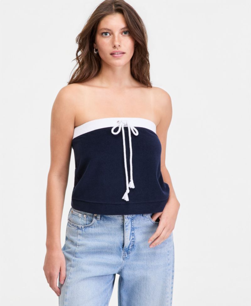 Women's Strapless Terry Tube Top
