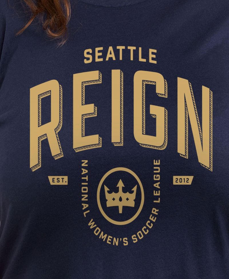 Plus Size Trendy Seattle Reign Graphic Crew Neck T-Shirt