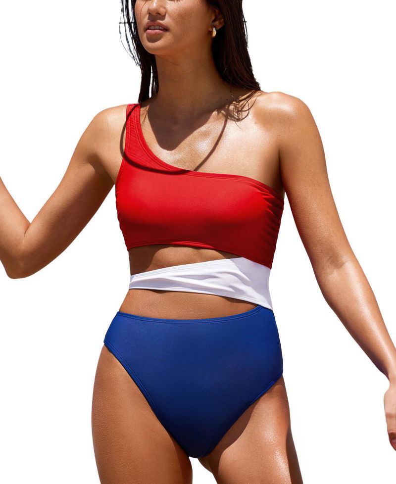 Women's July Mood Colorblock Americana One-Piece Swimsuit