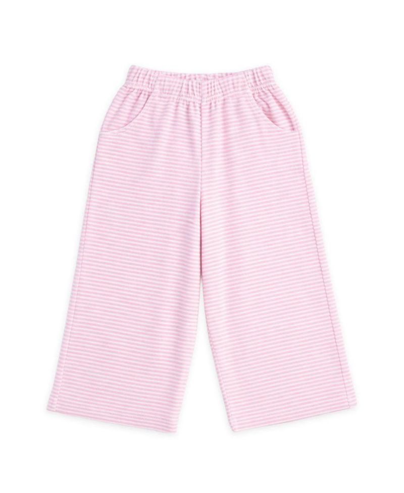 Big Girls 14-7 Stripe Terry Wide Leg Pant