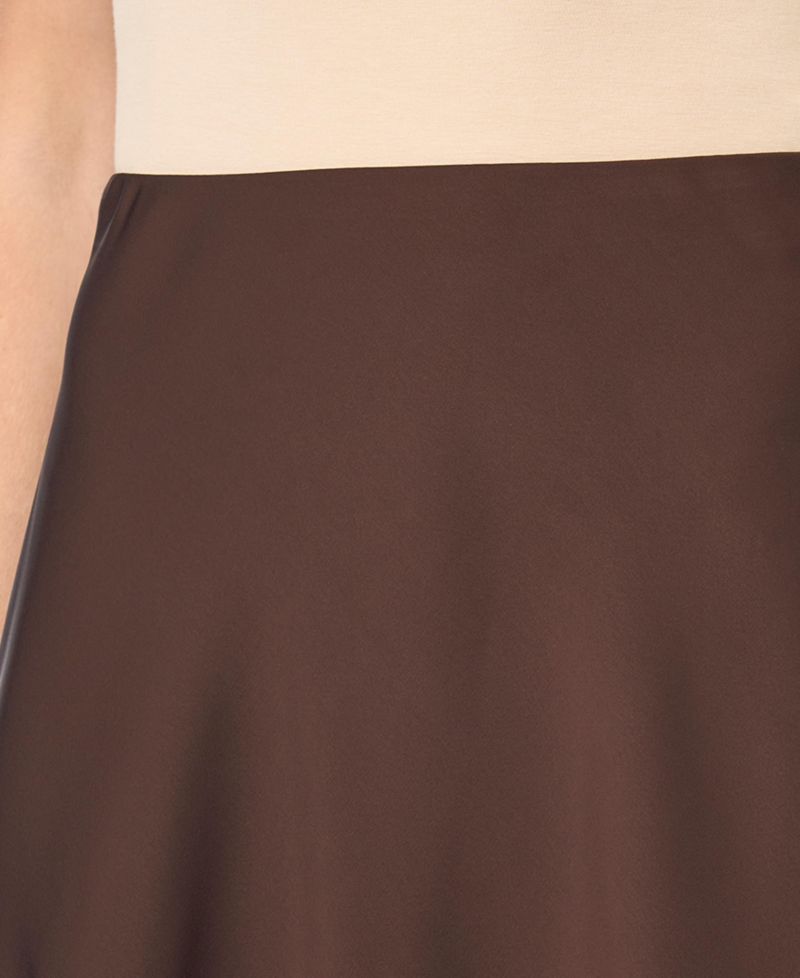 Women's Satin Maxi A-Line Skirt