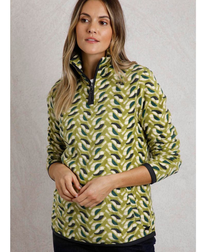Women's Reena 1/4 Zip Printed Microfleece