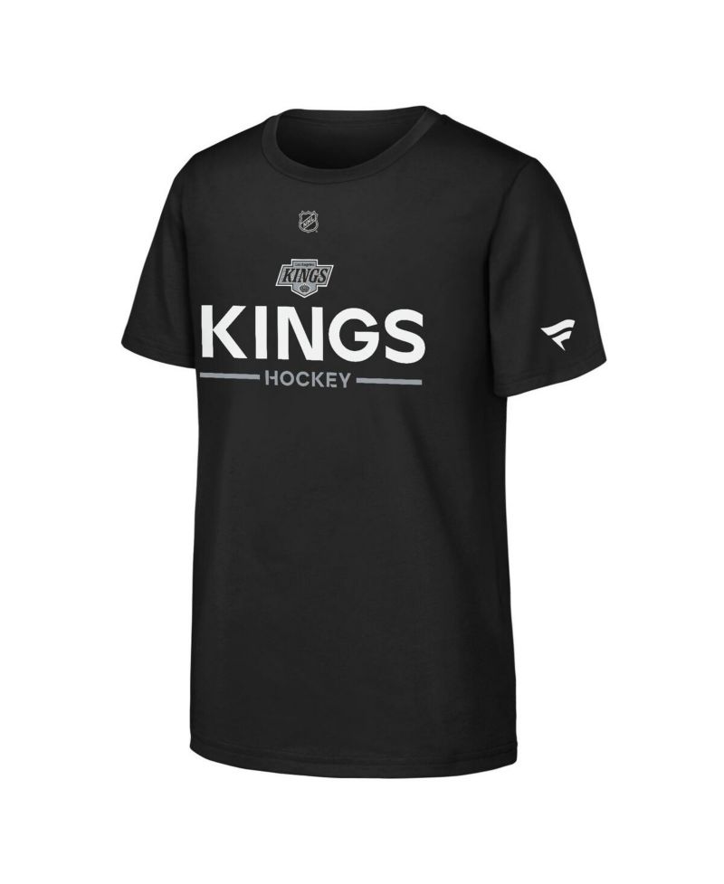 Big Boys and Girls Black Los Angeles Kings Authentic Pro Wordmark T-Shirt