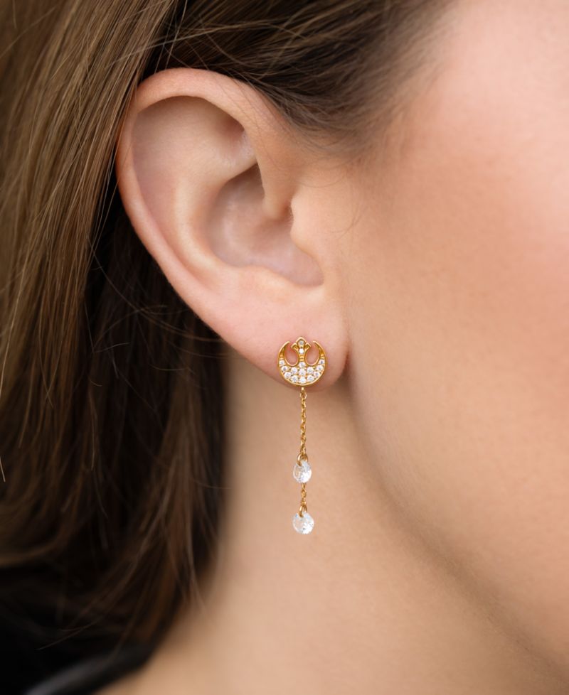 Crystal Star Wars Rebel Alliance Dangle Earrings